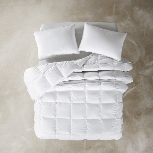 Vianney Edredon Relleno De Plumas Reales Matrimonial Xl / Queen Size Duvet Blanco Calidad Premium, Suave, Esponjoso, Fresco Y Transpirable