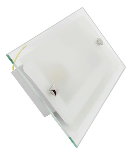 Luminária Arandela Vidro Jateado 28x17cm E27 Branco 110v/220v