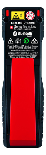 Leica Disto E7100i Medidor De Distancia Láser De 200 Pies Con Bluetooth, Negro/rojo