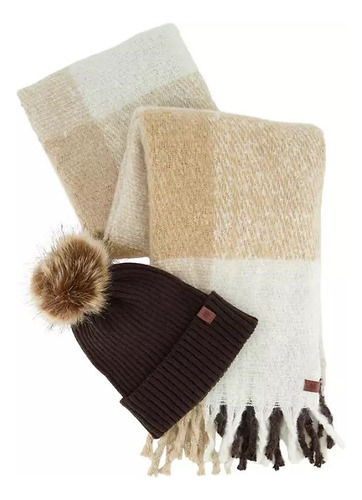 Set De Gorro Y Bufanda Lucky Brand Mujer En Caja Original