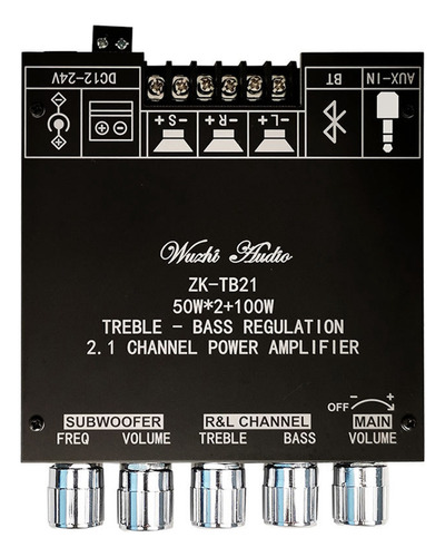 Placa Amplificadora De Subwoofer Zk-tb21 5.0 50wx2+100w 2.1