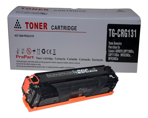 Toner Laser Generico Para Canon Mf8280cw Mf-8200 Lbp7100
