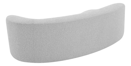 Divã Recamier Orgânico Tokyo 180cm Lado Esquerdo Linho Cor Cinza claro