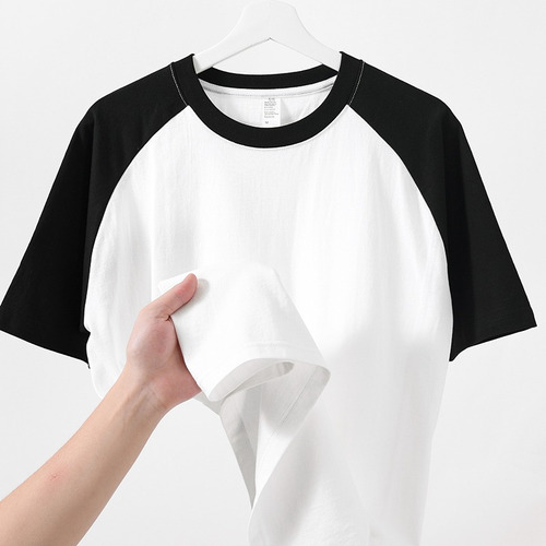 Camiseta De Algodón Con Mangas Raglán En Bloques De Color, C