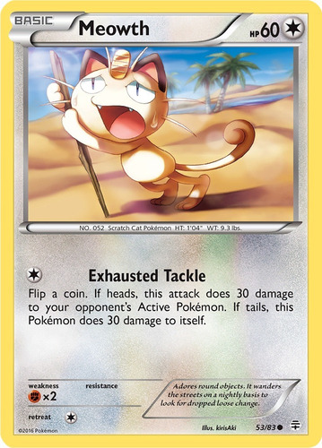 Cartas Pokemon Meowth 53/83 Generations Gen (Usado)