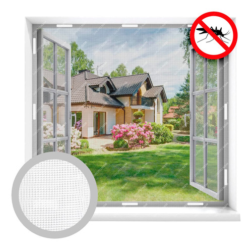 Cortina Mosquitero Ventana Insectos Universal 180x150 Blanco