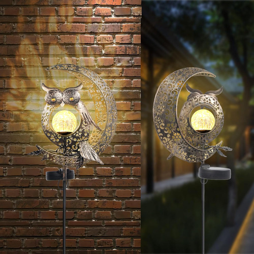 Luces Solares De Búho Para Jardín Al Aire Libre, Impermeable