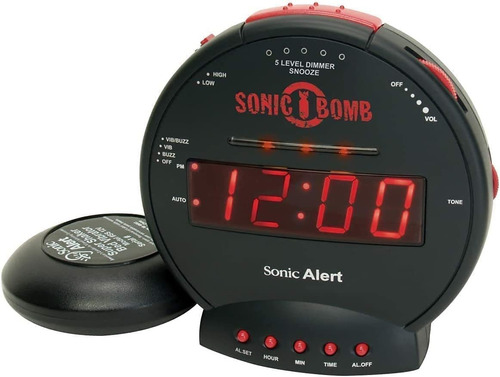 Reloj Despertador Sonic Alert Multicolor , Digital ,plastico