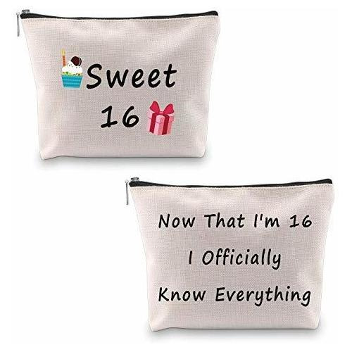 Pxtidy Sweet 16 Gift 16th Birthday Maquillaje Bolsa Phq69