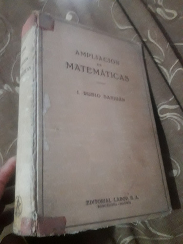 Libro Ampliación De Matemáticas Rubio Sanjuan