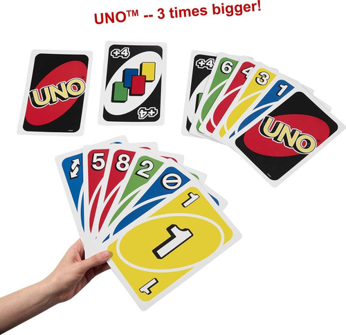 Mattel Games Juego De Cartas Oficial Uno Gigante Para Niñ...