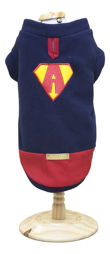Roupa De Frio Agasalho Super Dog Tamanho P Para Cachorro Até 3kg