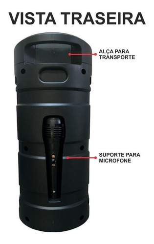 Caixa De Som Bluetooth Amplificada Portátil Bateria Usb 480w