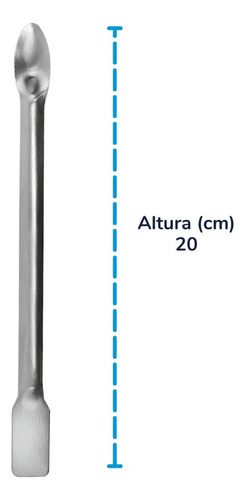 Espátula De Aço Inox Colher 20 Cm Laboratório