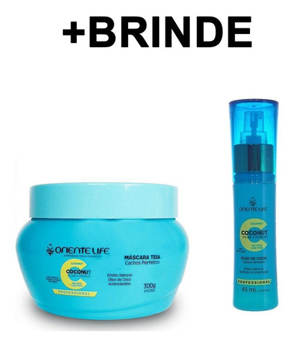 Máscara 300g + Oleo Finalizado Coconut Oriente Life + Brinde