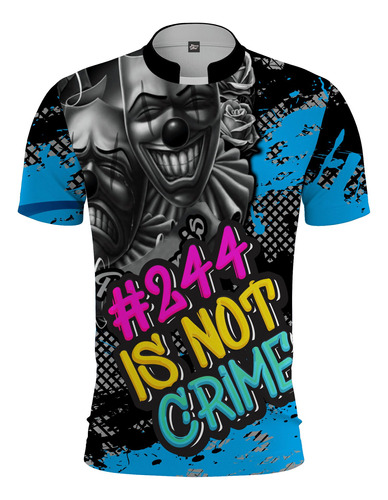 Camiseta #244 Is Not Crime Moto No Grau Quebrada Favela Qb66