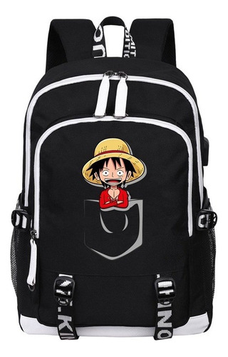 Mochila Escolar Yudas One Piece Macaco D Luffy Anime