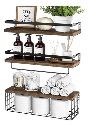 Organizador Estantes De Baño Con Cesta De Almacenamiento