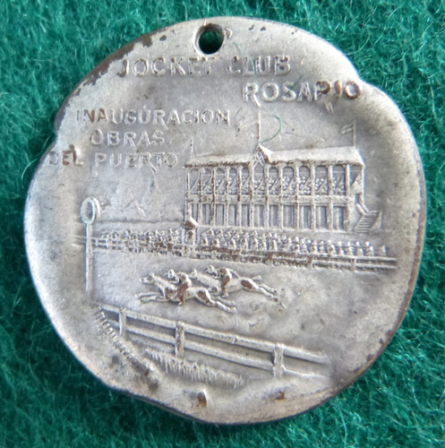 Medalla Jockey Club Rosario Inaug. Obras Del Puerto 1902 (9)