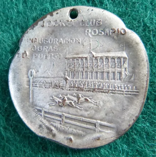 Medalla Jockey Club Rosario Inaug. Obras Del Puerto 1902 (9) (Usado)