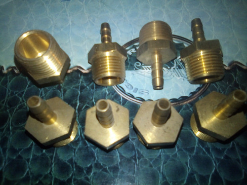 Conector De Bronce Para Manguera Los De 1/2 X 1/8 Espiga 