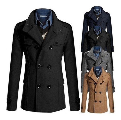 Chaqueta De Hombre De Lana De Corte Medio Y Corte Ajustado 1
