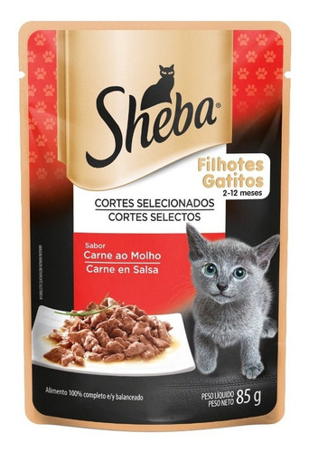 Imagen 2 de 5 de Sheba Sch Gatitos Carne 85 Gr