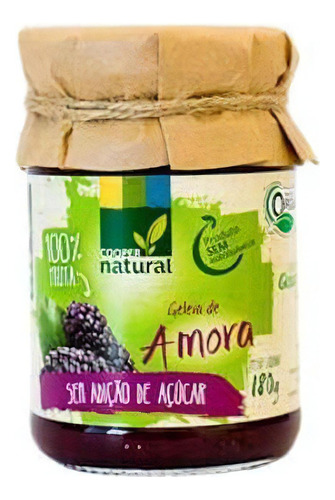 Kit 2x: Geleia Amora 100% Fruta Orgânico Sem Açúcar 180g