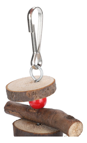 Juguete Colgante De Madera Para Morder Bird Bite Blocks, 2 P