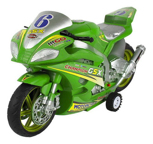 Brinquedo Para Criança Moto Superbike A Fricção Com Som Luz