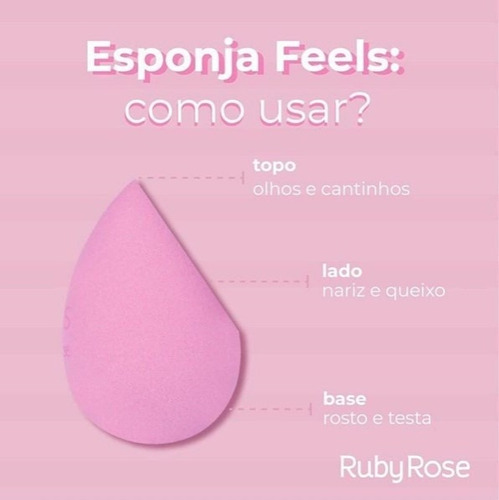 Esponja De Maquiagem Soft Blender Feels - Hbs01 - Rubyrose