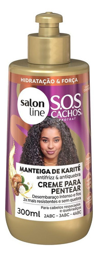 Creme Pentear Antifrizz Sos Cachos Karité Salon Line 300ml