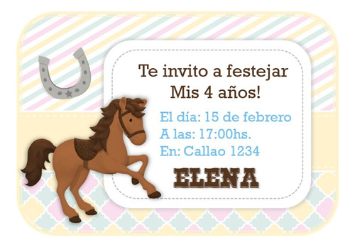 Candy Bar Mini Kit Imprimible Caballo Mod.11 Cumple Caballos