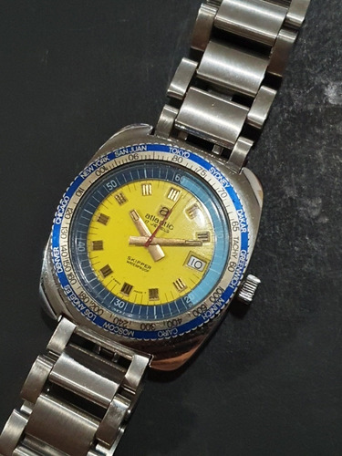 Reloj Vintage Atlantic Skkiper Hora Mundial ..impecable !! (Usado)