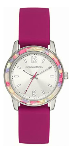 Reloj Sr6245 Skechers Brookhurst De Silicona En Color Rosa