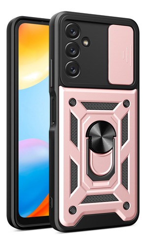 Funda De Teléfono Para Samsung Galaxy A54, A34, A24, A14, A04s, Cámara Deslizante, Pie De Pie, Anillo, Funda Protectora A Prueba De Golpes