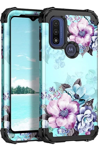 Casetego Compatible Con Moto G Power 2022 Case, Floral Three