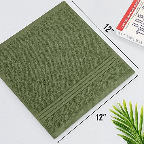 Toallas Utopia Juego Con 12 Piezas En Color Verde Salvia