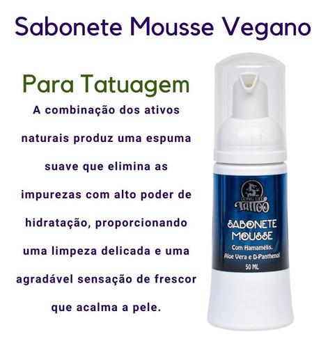 Imagem 2 de 4 de Sabonete Mousse - Tattoo Long Life - Para Tatuagem