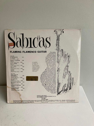 Lp Sabicas Flaming Flamengo Guitar 1976 (Usado)