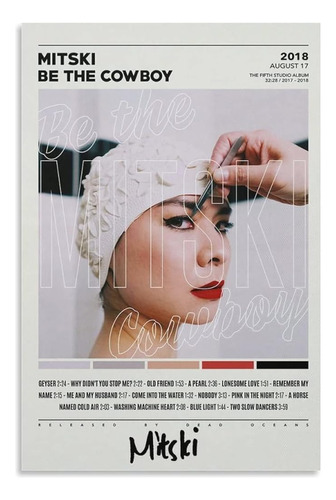 Xinyin Mitski Poster Be The Cowboy Album Cartel Minimalista 