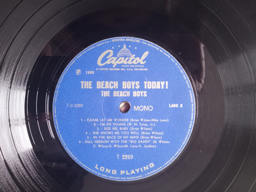 The Beach Boys Today! Original Brasil 1965 Mono 8 Puntos Estándar (Usado)