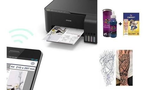 Multifuncional L3250 +tinta Decalque Tatuagem + Papel Canson