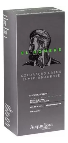 Kit 2 Uni Coloração El Hombre Castanho Escuro Acquaflora