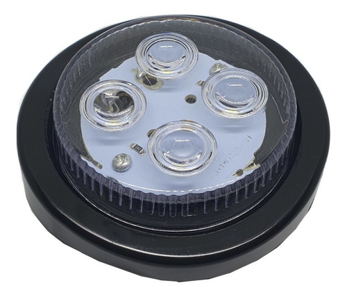 Foco 4 Led Blanca Base De Goma Camión Bus 24v Redondo