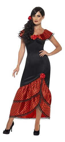 Smiffys - Disfraz De Señorita Flamenca Para Mujer, Talla Adu