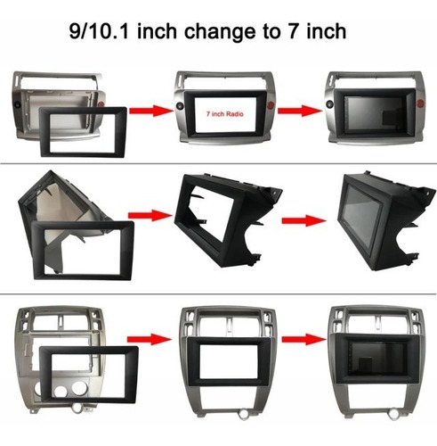Imagen 4 de 8 de Marco Reductor De 9 A 7 Pulgadas Para Estereos Mr9i04