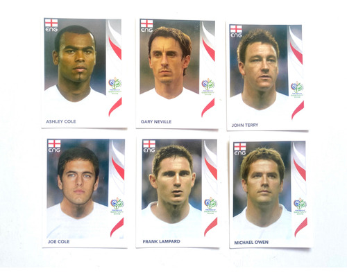 Figuritas Mundial Alemania 2006 Jugadores Ingleses 6u Inglaterra Jugadores (Usado)