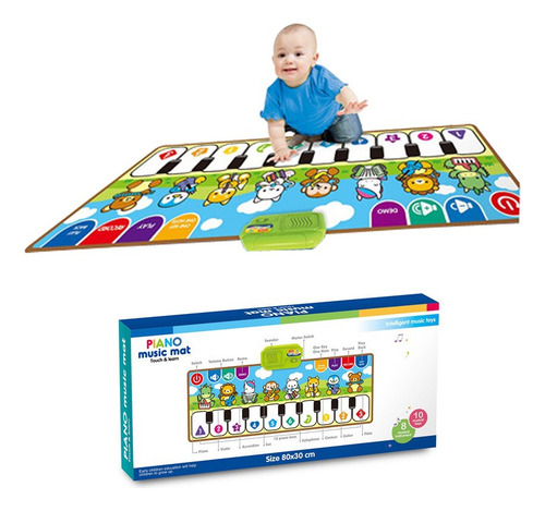 Tapete Musical Piano Infantil Juguete Interactivo Niños Color Multicolor