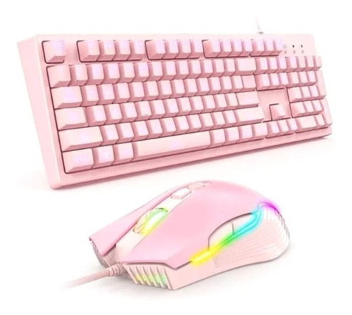 Set Teclado G26+ Mouse Cw905 Onikuma Color Del Mouse Rosa 